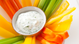 Vegetables with dip